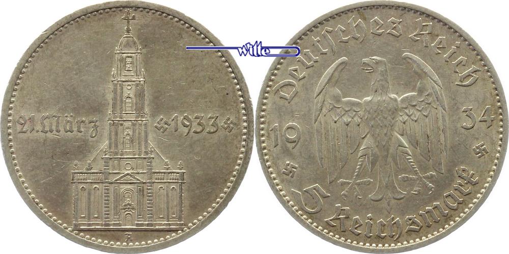 Foto 3 Reich 1933 1945 5 Rm 1934 A