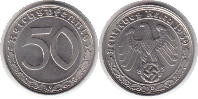 Foto 3 Reich 50 Pfennig 1939