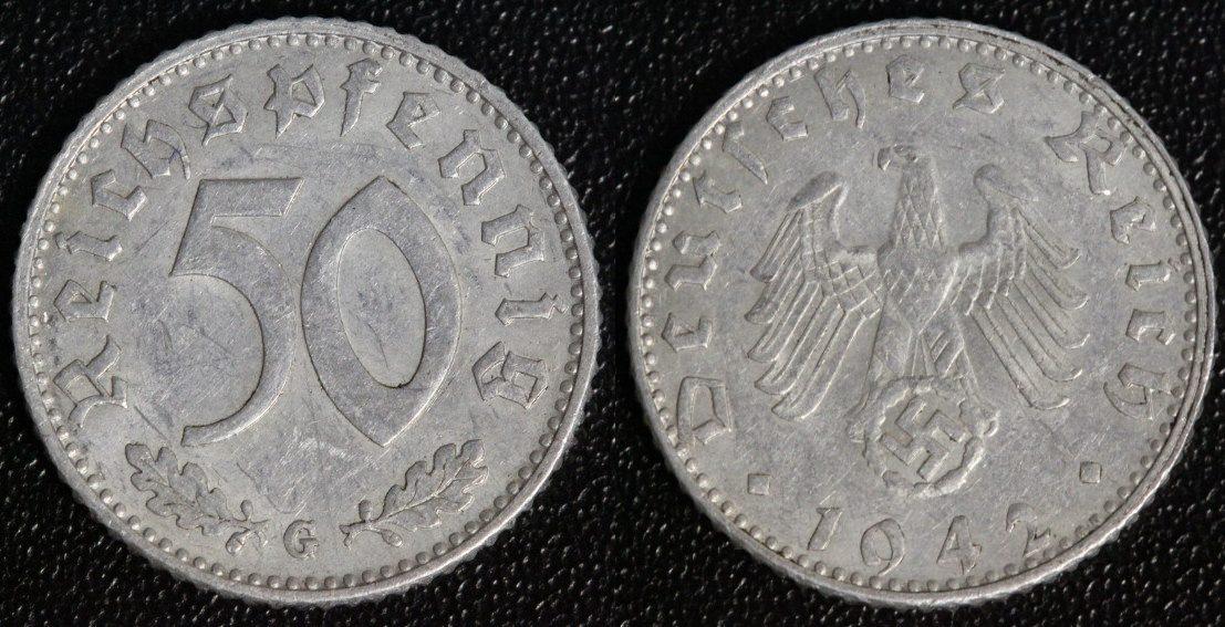Foto 3 Reich 50 Pfennig 1942 G