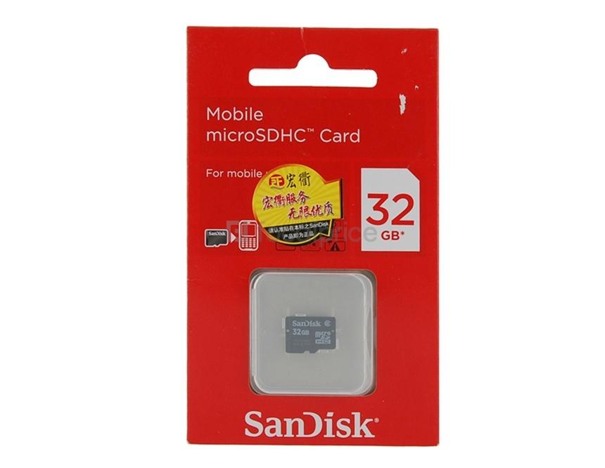 Foto 32 GB Micro SD SDHC TF tarjeta de memoria Sandisk Genuine (Negro)
