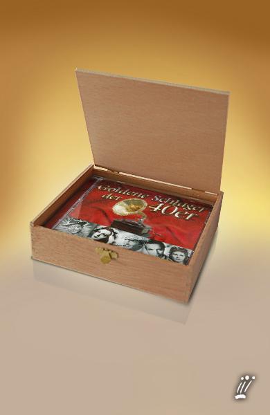 Foto 40er Jahre Musik-Cd in Holzkiste 1940