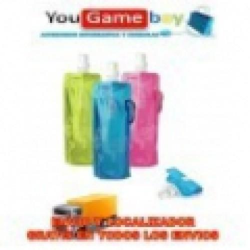Foto 480 ML botella bolsa plegable cantimplora de agua 1pcs