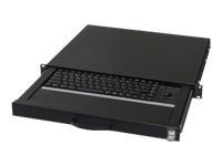 Foto 48.3cm Aixcase Tastaturschublade 1HE US PS2&USB Trackb. schw