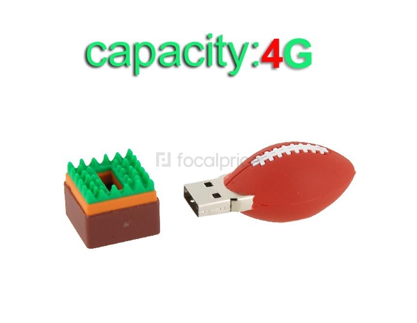 Foto 4GB Mini Rugby en forma de USB 2.0 Flash Drive de alta velocidad