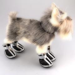 Foto 4pcs fashion zapatos botas botines goma perro mascota negro s