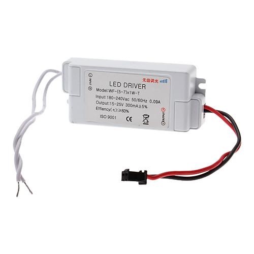 Foto 5-7W Dimmable LED Constant Current Power Supply Fuente Conductor (180-240V)
