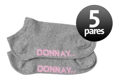 Foto 5 pares de calcetines Donnay Trainer Liner grises