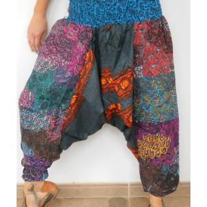 Foto 6601 Pantalon afg. pachwork grande, cintura elastica