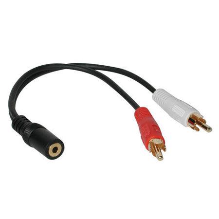Foto 6IN 3.5mm Stereo hembra a 2 RCA macho Y