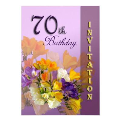 Foto 70.o Invitación de la fiesta de cumpleaños - Frees (Paquete De 10)