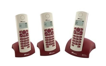 Foto 7228g pack 3 telefonos inalambricos spc telecom