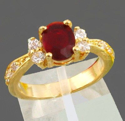 Foto 738eelegante Anillo Rubí,diamantes¡con Oro 18kl¡(t-13)