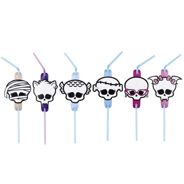 Foto 8 pajitas Monster High Liragram