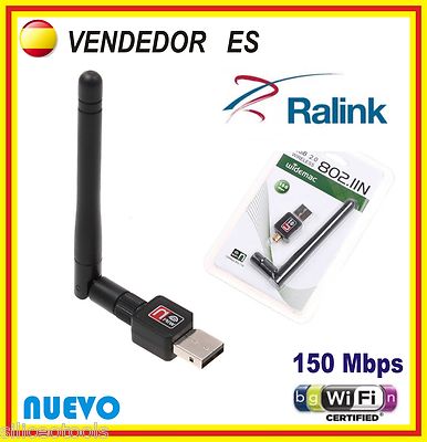 Foto ★ Receptor Wifi N Mini Usb 150mb 1w Tv Wii Antena Ralink R5370 Monitor Antenna