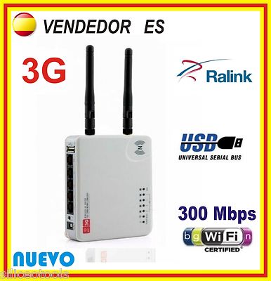 Foto ★router 3g Usb Wifi N 300mbps Wan Wireless Ap 2 Antena Mimo Dd-wrt Modem Rt3052★