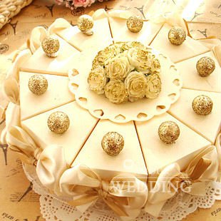 Foto ¡gaga! 10 caramelos de la caja del sistema/de la forma de la torta de la porción encajonan la caja de empaquetado BO de papel