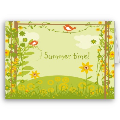 Foto ¡Tiempo de verano genérico de la tarjeta de felici