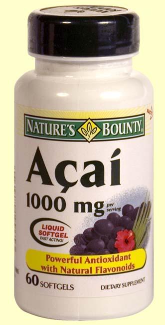 Foto Açaí 1000 mg - Nature's Bounty - 60 perlas
