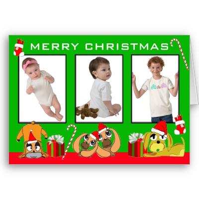 Foto Añada 3 fotos en un perrito Gre de la tarjeta de l