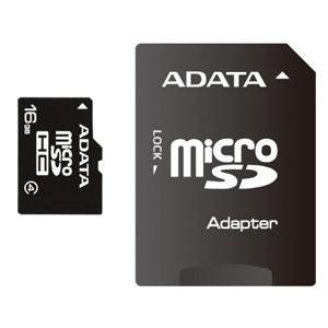 Foto A-data microsd 16gb + adaptador sd (clase 4)