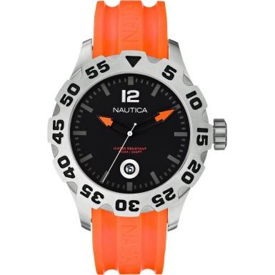 Foto A14603G Nautica Mens BFD 100 Orange Resin Watch