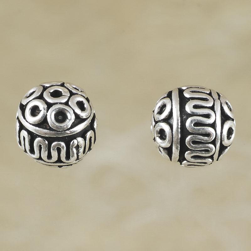 Foto Abalorio redondo de plata 10 mm (1 ud.)