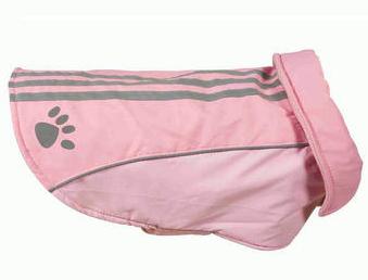 Foto Abrigo Impermeable Rosa Huella Para Perros