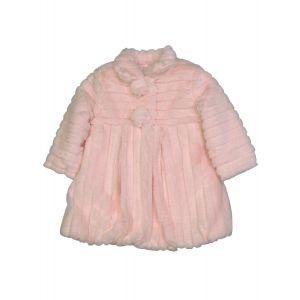 Foto Abrigo rosa niña pelo suave