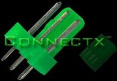Foto Ac Ryan Conector Alimentación 3 Pines Macho Uv Verde