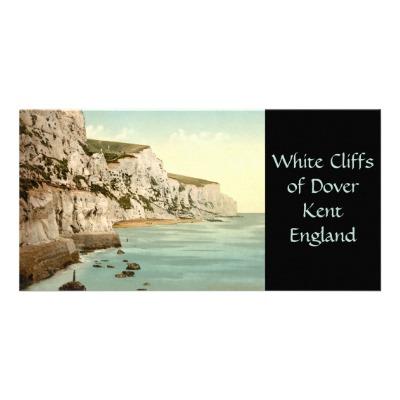 Foto Acantilados blancos de Dover, Kent, Inglaterra Tarjeta Personal...