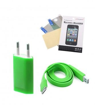 Foto Accesorios moviles. Pack para iPhone 4/4S Full Color verde