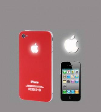 Foto Accesorios moviles. Tapa trasera con luz para iPhone 4 Apple rojo