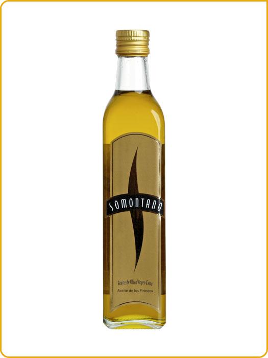 Foto aceite de oliva virgen extra del somontano de aceites noguero.botella 1/2 litro cristal.