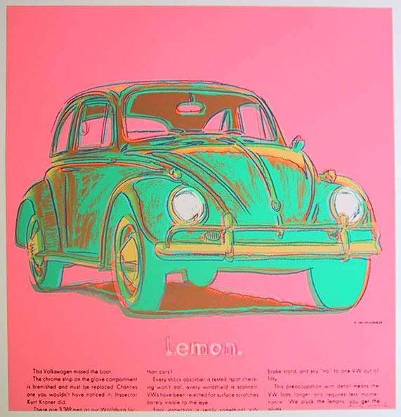 Foto Aceite de Reproducción 60 x 80 CM - Andy Warhol - Volkswagen