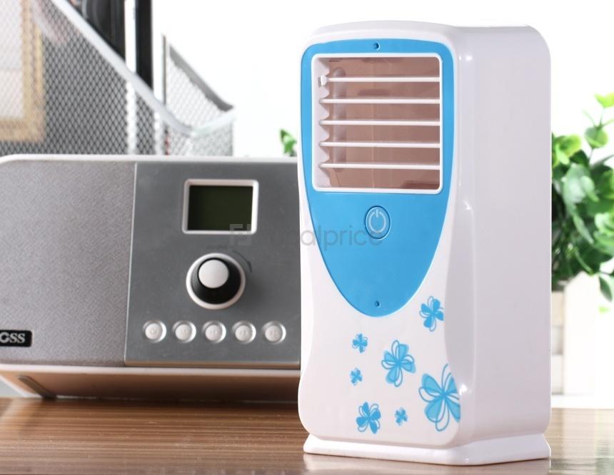 Foto Acondicionador de aire en forma de ventilador USB (azul)