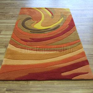 Foto Action Painting Rugs 4018 29 In Terracotta