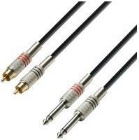 Foto Adam Hall 2x Rca Macho A 2x Jack 6.3 Mono 1m