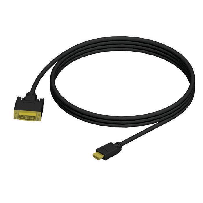 Foto Adam Hall KCCDV16010 DVI male to HDMI male 10 m Video Cable