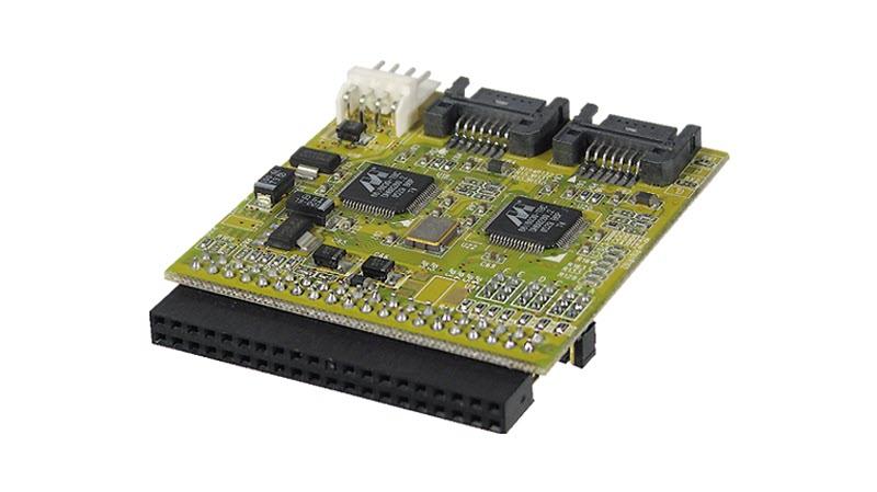 Foto Adaptador interno IDE 40 pines a 2 IDE Serial ATA