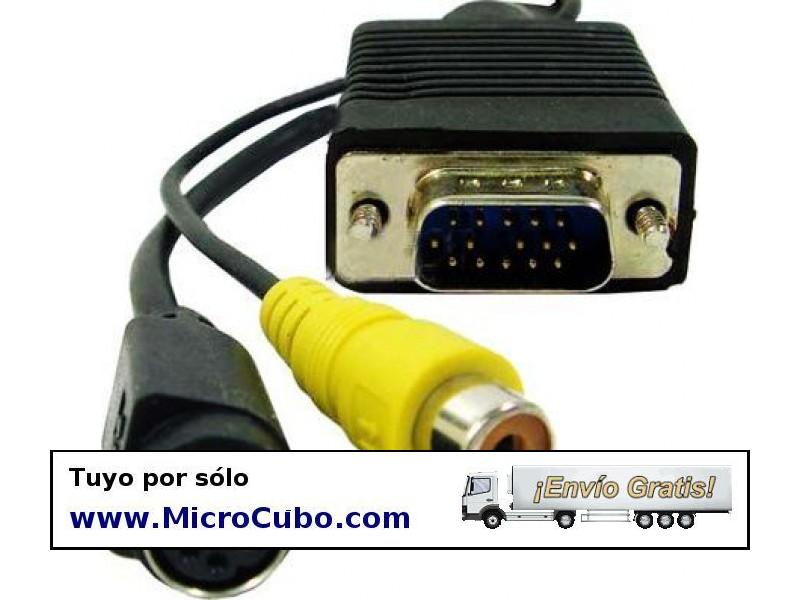 Foto Adaptador VGA a RCA y SVIDEO