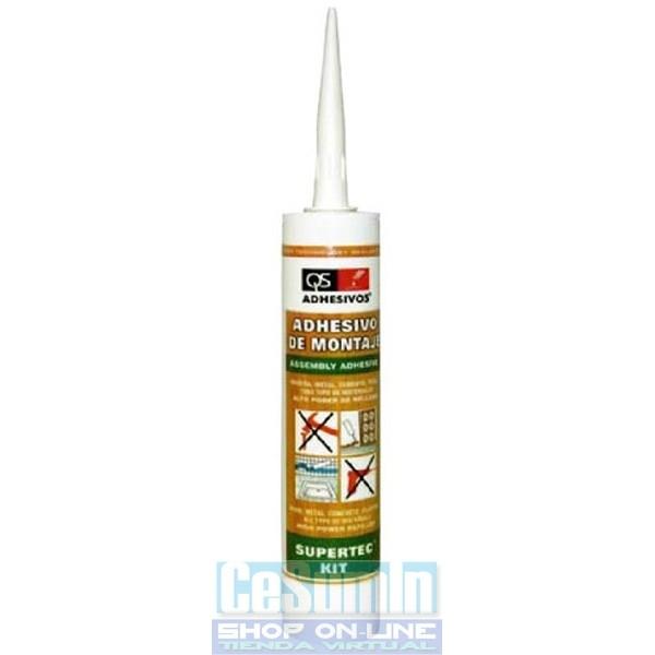 Foto Adhesivo de montaje base solvente supertec kit cartucho 300 ml - qs -