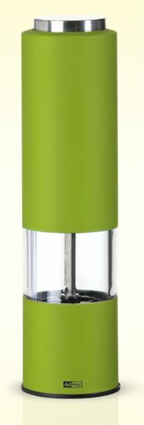 Foto AdHoc Molinillo eléctrico de sal o pimienta TROPICA, verde, con luz (