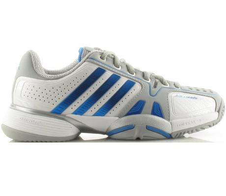 Foto Adidas - Barricade 7.0 Junior weiß/silber/blau - HW12 - EU 36 2/3 - UK 4 (EU 36 2/3 - UK 4)