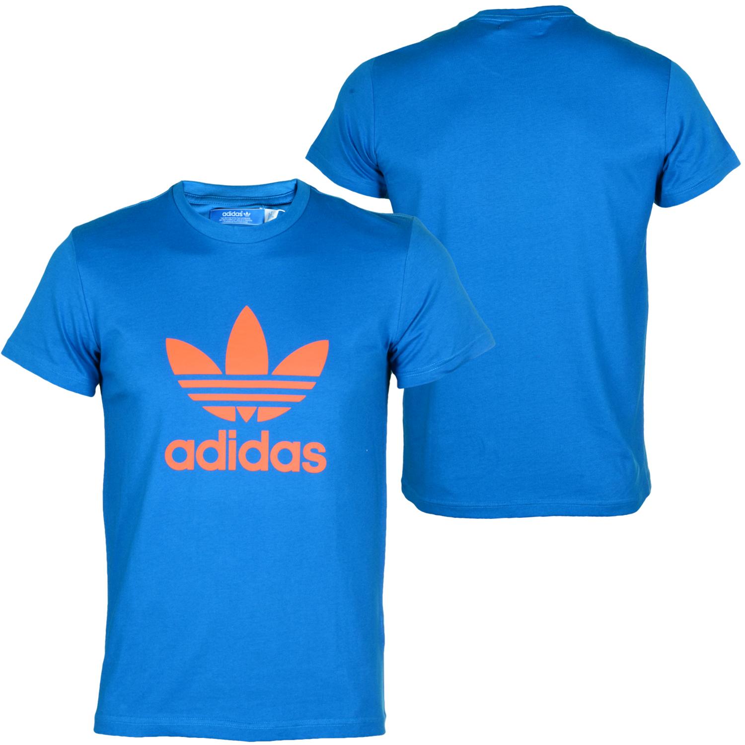 Foto Adidas Adi Trefoil T-shirt Azul Naranja