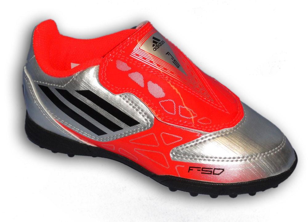 Foto Adidas f50-f5 messi plata zapatilla velcro futbol calle infantil