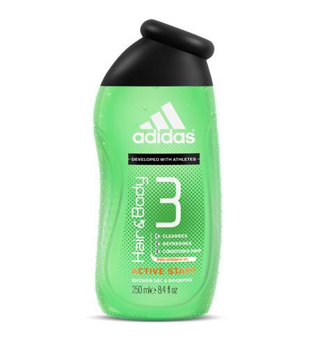 Foto Adidas Hair & Body 3 Active Start Gel y Champu 250 Ml
