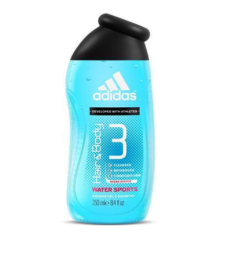Foto Adidas Hair & Body 3 Water Sports Gel y Champu 400 Ml