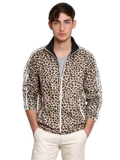 Foto adidas originals blue chaqueta de nylon estampado leopardo reversible