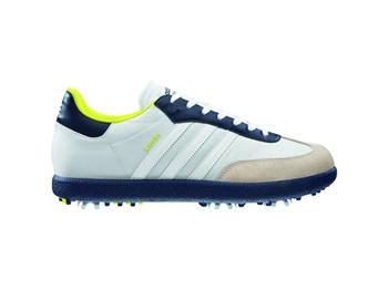 Foto Adidas Samba Golf Shoes 2013 - White/New Navy/Highlighter