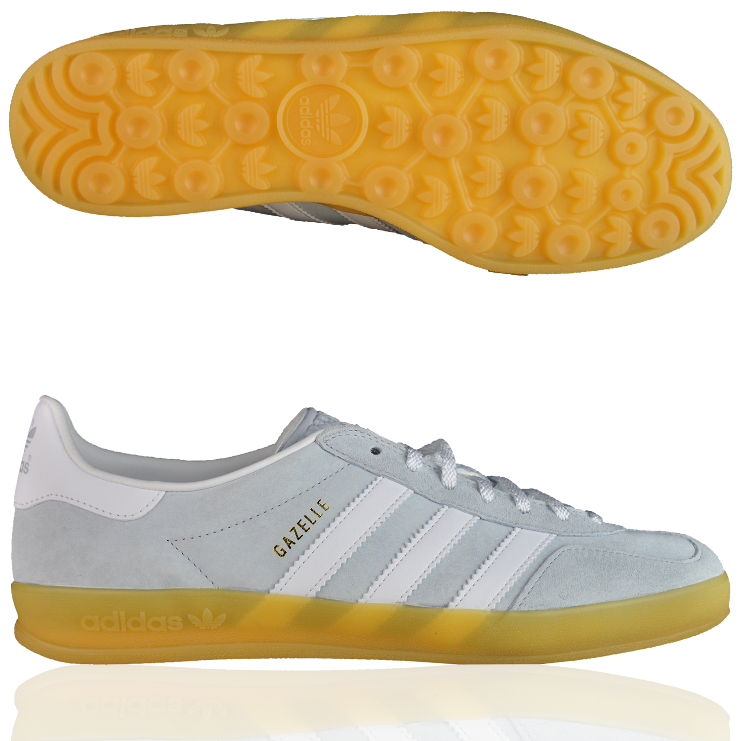 Foto Adidas Shoe Gazelle Indoor La Zapatilla De Deporte Bajo Gris Blanco